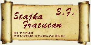 Stajka Fratucan vizit kartica